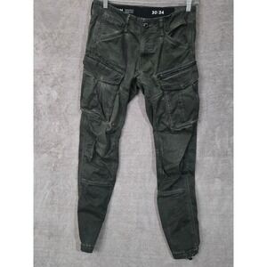 G Star Raw Cargo Pants Mens 30x34 Green Utility Tactical Streetwear Gorpcore